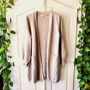Beige Cardigan 2 Pocket Sweater